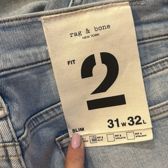 🆕 $195 RAG & BONE fit 3 authentic stretch Jefferson size 31 x 32 NWT - Picture 3 of 9